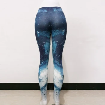 Naiste Retuusid Kõrge Vöökoht Treening Legging 3D Kuu Galaxy Ruumi Trükitud Naiste Püksid Slim Fitness Halloween Pikk Leggins