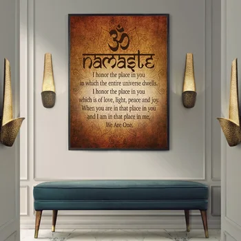Namaste Budistliku Inspireeriv Motiveerivat Vaimne Jooga Quote Printida Ja Plakat Lõuendile Maali Pilte Home Decor