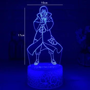 Naruto lamp Anime Öö Valguses Itachi Uchiha Mudel 3D LED Illusioon Tabel Deak Lamp, 7 Värviga Home Decor NARUTO Fännid lamp