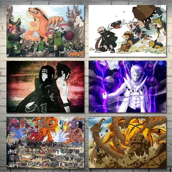 Naruto Uzumaki Big Kakashi Jaapani Anime Art Silk Canvas Poster Print 13x20 24x36 Tolli elutuba Seina Kaunistamiseks-001