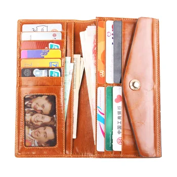 Naturaalsest nahast naiste rahakott naine raha kotti naiste Sidur Kott Nahast Naiste Rahakott raha tasku Kaardi Omanik Hasp Rahakott