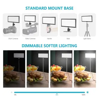 Neewer Bi-color Reguleeritav, LED Video Valgus, LCD Ekraan,Li-ion Aku - High Power LED Paneel Kaamera Fotostuudio Portree