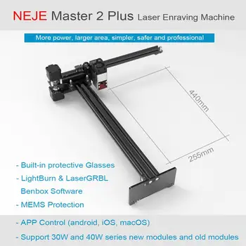 NEJE Master2S Pluss 40/30W Professionaalne Suur Ala Laser Cutting Machine, Laser Graveerimine Masin,Lightburn,Bluetooth App Kontrolli
