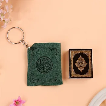Nelja Värvi Mini araabia Koraan Islami Võtmehoidja Naised Mehed Allah Reaalne Paber Saab Lugeda Ripats Võtmerõngast Mood kingitus Külalist