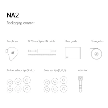 NF Audio NA2 Dual Süvend Dünaamiline In-ear Monitor Kõrvaklapid tervikliku keskkonnajuhtimise 2-Pin-0.78 mm, Eemaldatav Kaabel Adaper(6.35, et 3.5)