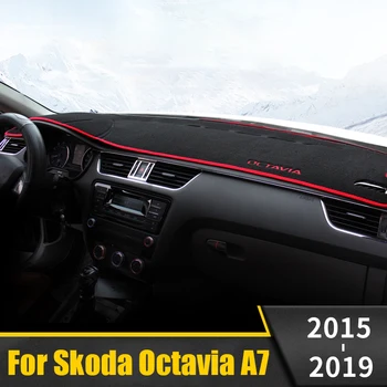 Näiteks Skoda Octavia Mk3 A7 5E-2019 Auto Armatuurlaua Katmiseks Matt Päikese Vari Pad armatuurlaua Vaibad Kaitsta Anti-UV-Tarvikud