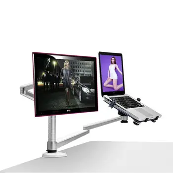 OA-7X Mms Desktop Dual Arm 27-tolline LCD Monior Omanik+ Sülearvuti Omanik Seista Tabel Full Motion Dual Monitor Mount Käe Seista