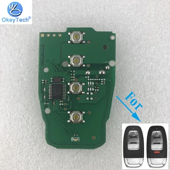 OkeyTech Remote Key Circuit Electronic Juhatuse 315/433/868MHz Audi A4L A6L K5 A5 754C / 754G 3/4 Nupud Key Shell