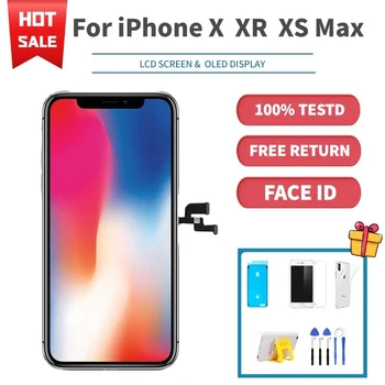 OLED iPhone ' i X-XR, XS Max Asendamine LCD Ekraan TFT 3D Touch Digitizer Assamblee iPhone 7 XS 11 Pro ekraaniga Õige Toon