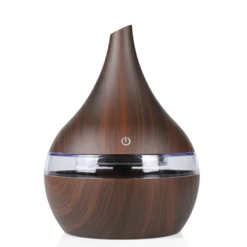 Oluline niisutaja aroomi õli hajuti Puit Tera ultraheli puit, õhu niisutaja USB lahe mini udu tegija LED tuled koju
