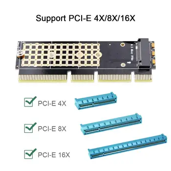Onvian M. 2 NVMe Adapter SSD, et PCIe Kaardi M2-Klahvi M Juhile Silikoon-Jahutus Pad Kõvaketta Adapter Toetab PCIe Pesa x4x8x16