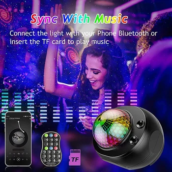 Ookeani Laine Lamp Projektor LED-Sky Star Night Light Galaxy Stary Lamp Muusika Bluetooth Kõlar Remote USB Projektsioon Öö Lamp