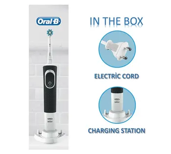Oral-b D150 elujõudu Must Rist Tegevus elektriline hambahari laetav cleaner masin, + 1 extra juht