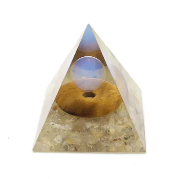 Orgonite Püramiid Muladhara Tšakra Palli Rant Looduslik Kristall Tõrjuma Kurjad Vaimud Püramiid Teenetemärgi Protsessi Vaik Kingitus