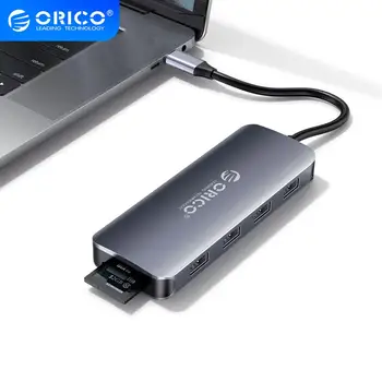 ORICO 11 1 HUB USB-C-HUB USB3.0 HDMI 100W PD RJ45-Kaardi Lugeja, 3,5 mm Audio Adapter Dokk Tüüp C 3.1 Splitter for MacBook Pro