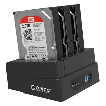 ORICO 6638US3-C-V1-2.5/3.5 Tollise USB 3.0 3 Bay Kloon kõvaketas Dock Station
