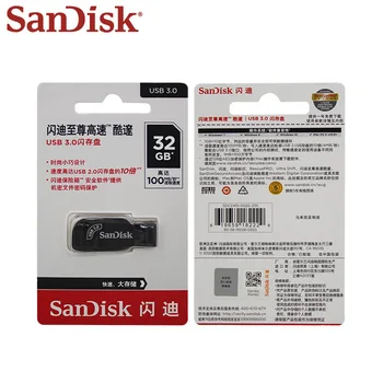 Originaal USB 3.0 Sandisk CZ410 USB Flash Drive 128GB Kuni 100mb/s 32GB 64GB kiire Mini U Disk Memory Stick Pen Drive