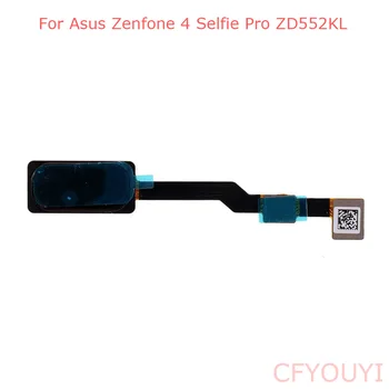 Original Home Key Fingerprint Sensor Nuppu Flex Kaabel Remont Osa Asus Zenfone 4 Selfie Pro ZD552KL - Must