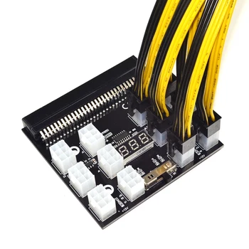 PCI-E 12X6Pin Toide Breakout Pardal Adapter Konverter 12V jaoks Ethereum BTC Antminer Kaevandaja Kaevandamine HP Server PSU GPU