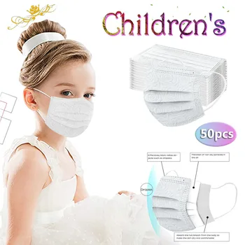 Peapael 50TK mascarillas infantiles Lapse Kids Roosa Mask Kasutatav Mask Tööstus 3Ply Kõrva Aasa mask mascherine маска