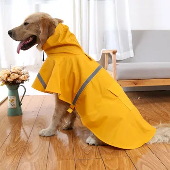 Peegeldav lint suur koer vihmamantel koer coat pet riided koer vihmamantel teddy bear suur koer vihma mantel