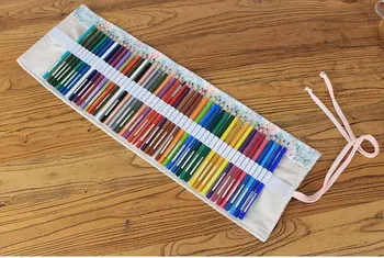Penaali 36/48/72 Augud kalemlik Lõuend Wrap Roll Up Pencil Pliiats Kotti Omanik Juhul Storage Pouch Kaasaskantav Kooli kontoritarbed