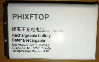 PHIXFTOP Originaal aku Xenium X800 mobiiltelefon AB1250AWM Patarei Philips CTX800 Mobiilne telefon