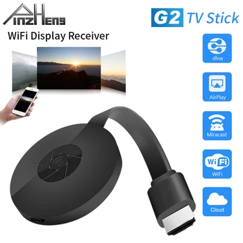 PINZHENG G2 TV Stick Wireless Display Dongle WIFI Kaasaskantav Vastuvõtja 1080P HDMI Miracast Dongle For iOS/Android Nutitelefonid
