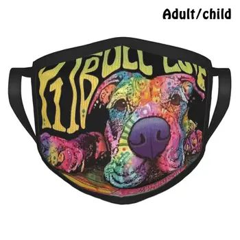 Pitbull Dog Lovers Mask Parim Kingitus Naljakas Prindi Korduvkasutatavad Näo Mask Pitbull Armas Koer Koerad Kutsikas, Loomade Armastus Pitbull Kutsikad