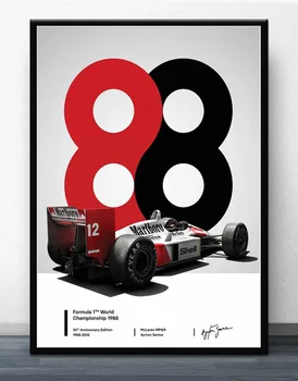 Plakat Ja Prints Hot Ayrton Senna F1 Valem Mclaren Maailmameister Seina Art Lõuend Pildi Värvimine Kaasaegne Kodu Tuba Decor