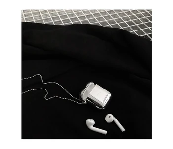 Plating bling metalli läige pehmest Silikoonist Puhul apple Airpods 1 2 3 Pro kaelakee Bluetooth-peakomplekti Kaitsev kate Kõrvaklapid