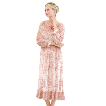 Pluss suurus magab kleit sügis-talv pijama naine nightgowns öö kleit naiste nightwear seksikas naistepesu printsess sleepwear 2020