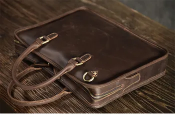 PNDME lihtne retro ehtne nahk meeste -, naiste-mapp hull hobune cowhide käekott äri sülearvuti õla messenger kott