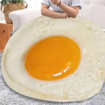 Poached Egg Tekk Mugav Loominguline Realistlik Toidu Vaip, Ümmargune Tortilla Viska Tekk, Voodi, Diivan ystävänpäivä Kingitus