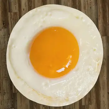 Poached Egg Tekk Mugav Loominguline Realistlik Toidu Vaip, Ümmargune Tortilla Viska Tekk, Voodi, Diivan ystävänpäivä Kingitus