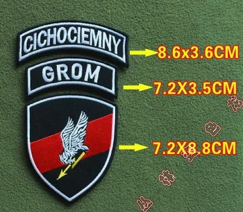 Poola Poola Lipu plaaster JWK Erilist Jõudu Rühma GROM TF-49 armee sõjalise plaaster embleemi jope, seljakott