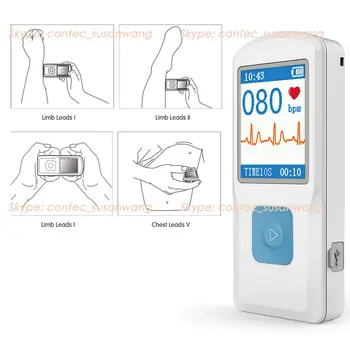 Portatiivne EKG Monitor pere,1.77 color TFT-LCD Bluetooth Laetav Kiire EKG EKG Tervishoiu Leibkonna meditsiiniseadmed