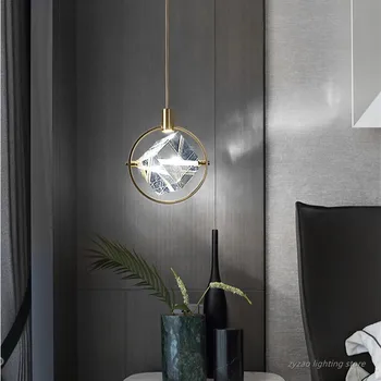 Postmodernistlik Magamistuba Öö Ripats Tuled Põhjamaade Luksus Lihtne Stiil Baar Vahekäiguga Restoran Crystal LED Hanglamp elutuba Lamp