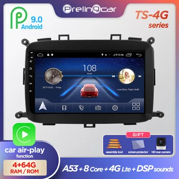 Prelingcar Android 9.0 NR DVD 2 Din Auto Raadio Multimeedia Mängija, Navigatsiooni GPS KIA Carens Rondo 2013 2016-2018 IPS 4G