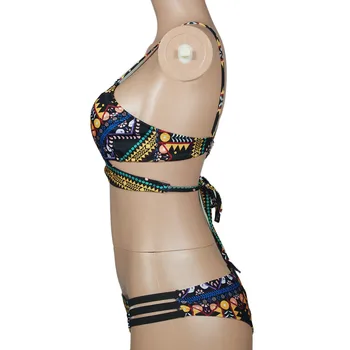 Prindi Naiste bikiinid Kaks Tükis Ujumisriided Naiste ujumine ülikond Push-Up (Polsterdatud Beach Bikiinid Komplekti Ujumistrikoo Brazilian bikinis бикини