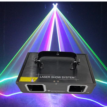 Proyector de escáner láser RGB DMX 512 a todo Värv con efecto de iluminación de escenario para fiestas de Navidad DJ Disco