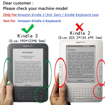 PU leather case for Amazon Kindle 3. Mudel D00901 magnet closured kate Kindle 3 3rd Gen eReader raamatu kaas juhul