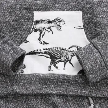 Puuvill Vastsündinud Laps Beebi Poiss Dinosaurus Print Set Riided Pikk Varrukas Triibuline Hupparit Tops Mantel Pikad Püksid Varustus