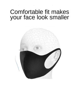 Puuvillase Lapiga 10 Tk Pestav Suu Mask, Must PM25 Filtriga Respiraatorit tolmukindel 3D Mood näomaskid Korduvkasutatavad FPP2 Täiskasvanud PM 2.5