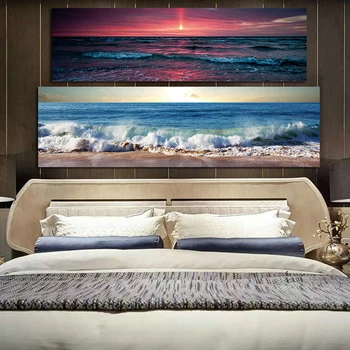 Päikesetõusu Mere Laine Landcape Lõuendile Maali Kodu Kaunistamiseks Cuadros Jaoks Plakat Ja Trükib Dekoratiivsed Pildid Seina Decor Plakatid