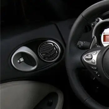 Päris Carbon Fiber Auto konditsioneeri Vent Väljatõmbe Ukse Outlet Kleebise Jaoks Nissan 370Z Z34 2009-Muutmist Auto Tarvikud