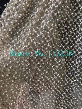 Pärlitest Tikand Aafrika Nigeeria Guipure Pits Kangas JRB-12901 liimitud glitter Pits Kangas