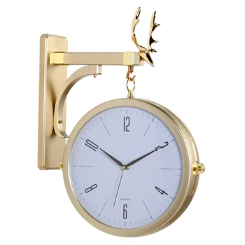Põhjamaade Luksus Vaik Kella Kahepoolne Elektroonilise Vintage Kella Osutid Reloj Seinamaaling Decorativo Kodu Kellad OO50WC