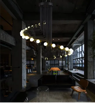 Põhjamaise Minimalistliku Loft Tööstus-Stiilis Retro Loominguline Restoran Living Room Cafe Bar Pikk Trepp Lühter