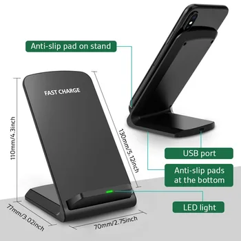 Qi Juhtmevaba Laadija iPhone 11 X XS XR 8 10W USB-kiirlaadija Laeb Juhtmeta Laadija Samsung Galaxy S10 S9 S8 Lisa 8 7